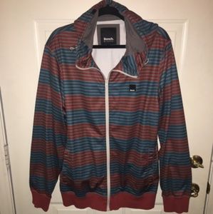 Bench. striped zip up hoodie